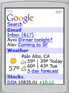 Personalized Google Mobile Homepage
