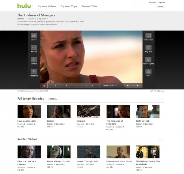 Hulu - Player Page