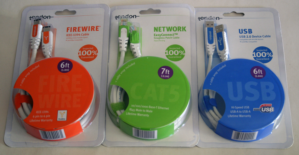 Tendon Cables - Firewire - Cat 5 - USB