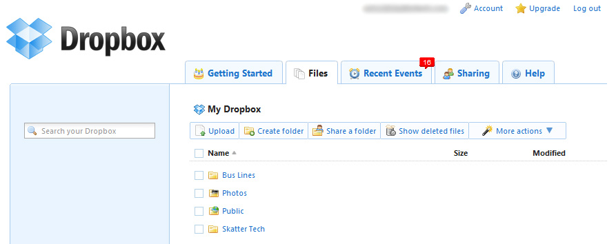 Dropbox Web