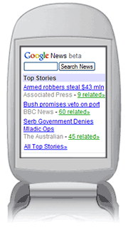 Google News Goes Mobile