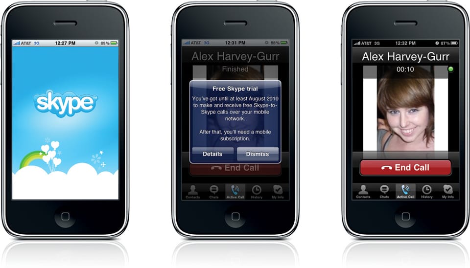 Skype 2.0 For iPhone Brings 3G Support