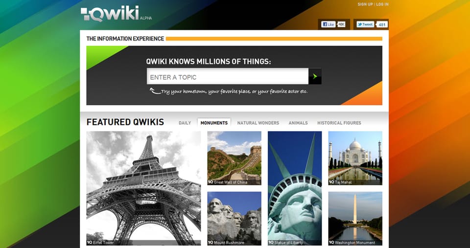 Qwiki: Information Experience Available To All