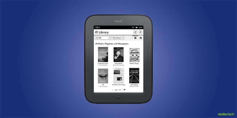 Barnes and Noble Launches New Touch-Enabled Nook With 2 Month Battery Life